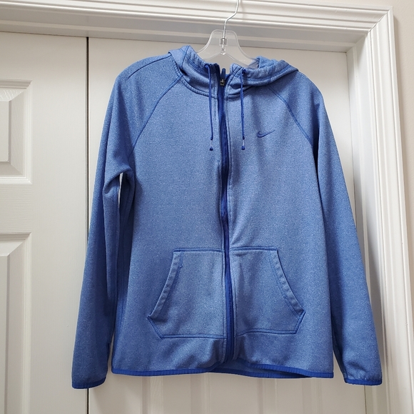 NIKE Blue Hooded Sweatshirt Jacket - Picture 1 of 10